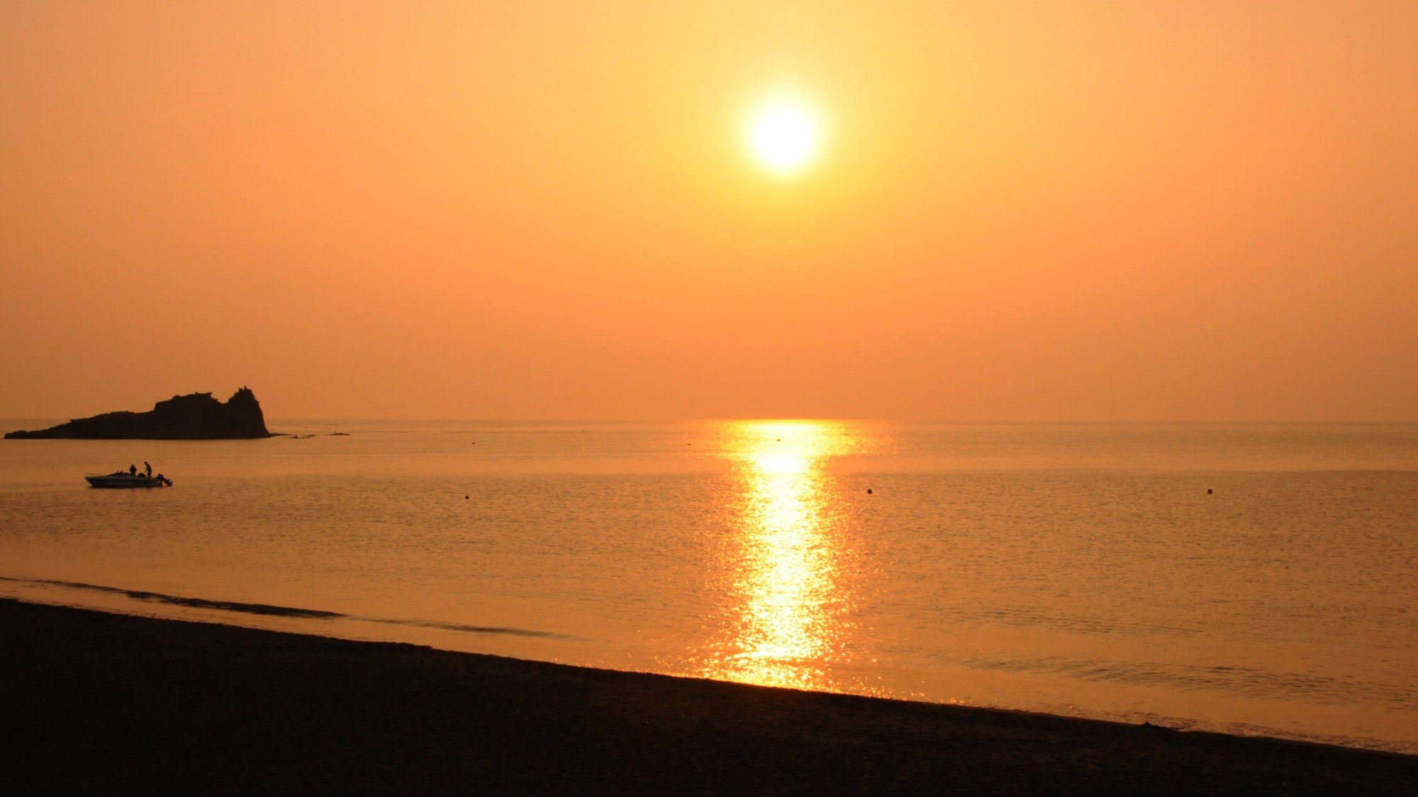 お宿ひるた 目の前に広がる海